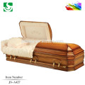 American custom exquisite carving wooden colored casket